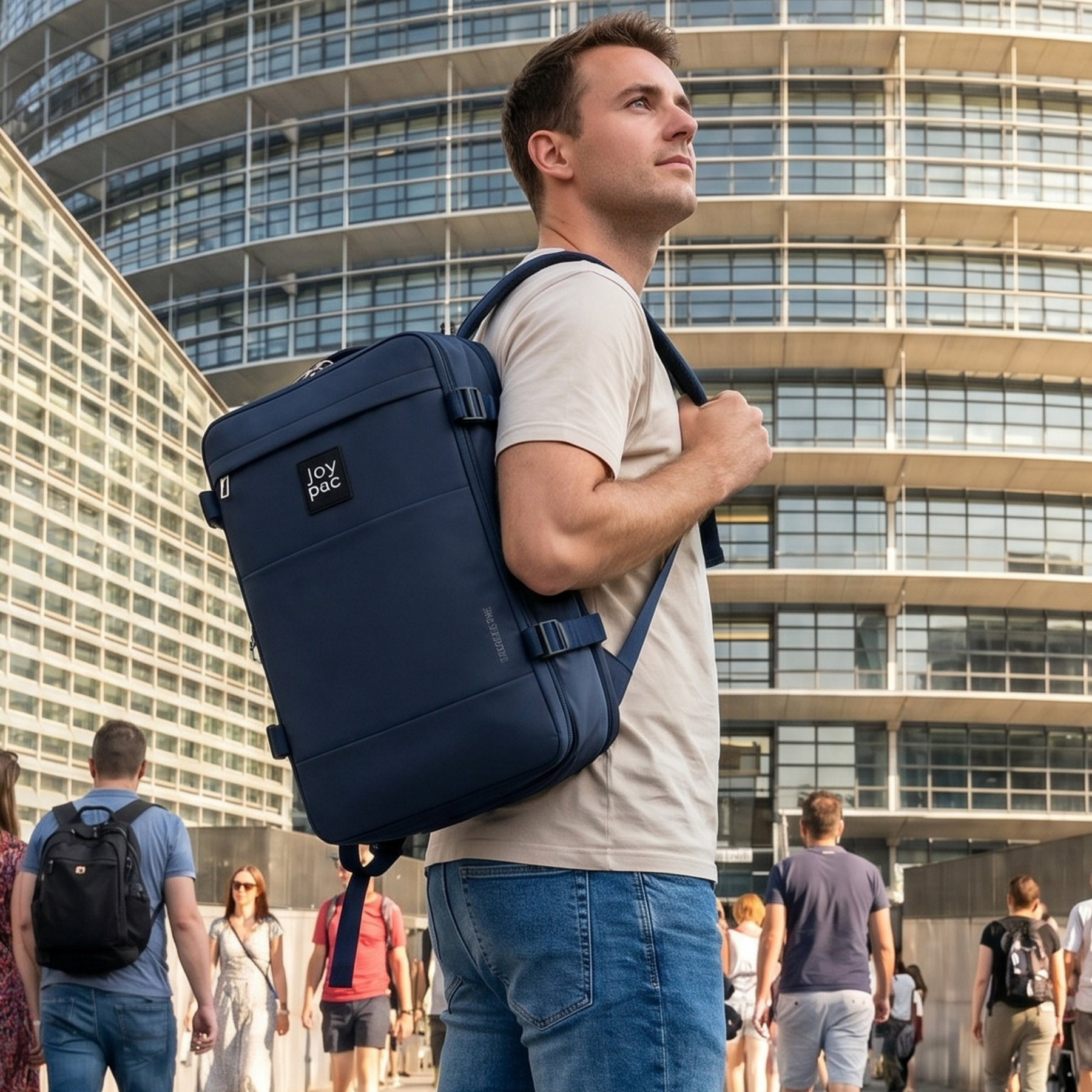 Plecak podróżny JOYPAC TRAVEL-ONE 40x30x20 bagaż podręczny do samolotu granatowy