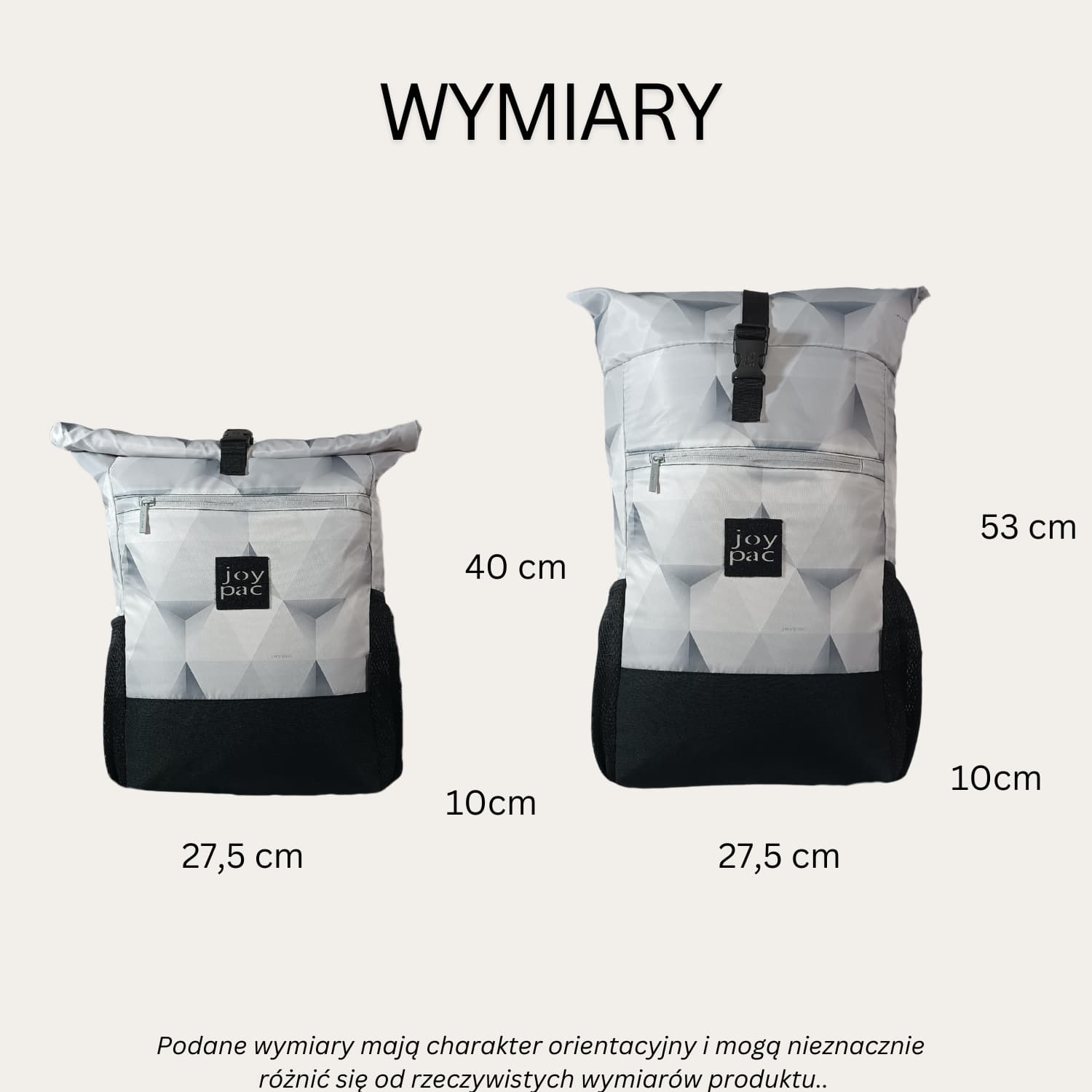 Plecak roll top wielofunkcyjny na laptopa JOYPAC Rollbag biały