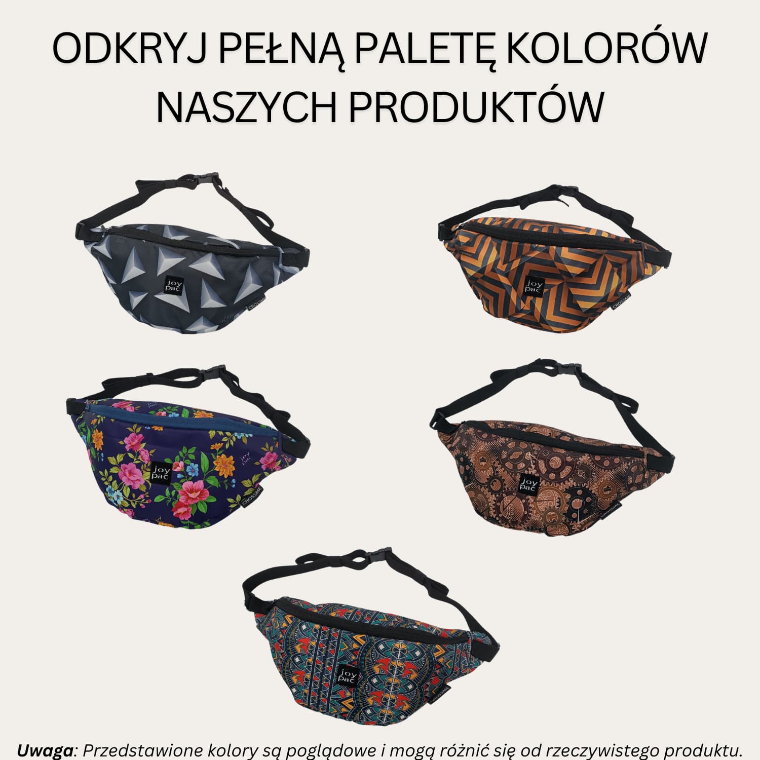 Nerka saszetka JOYPAC Crossme unisex, pojemna, zielona