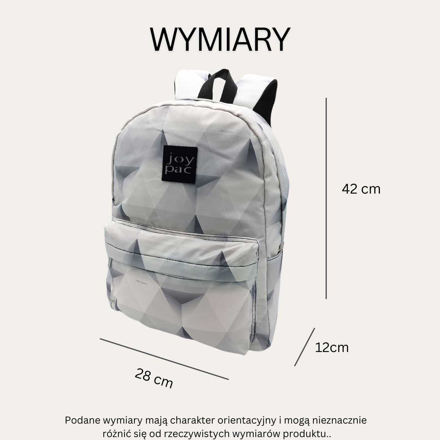 Plecak do samolotu na laptopa 15.6’JOYPAC College biały
