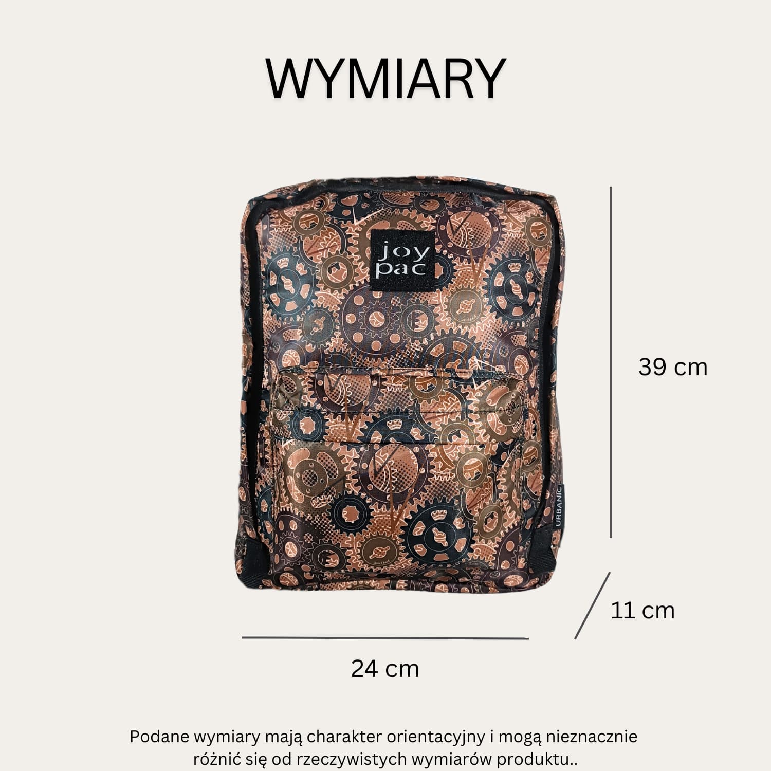 Plecak do samolotu, na laptopa 15.6’ JOYPAC Urbanic brązowy