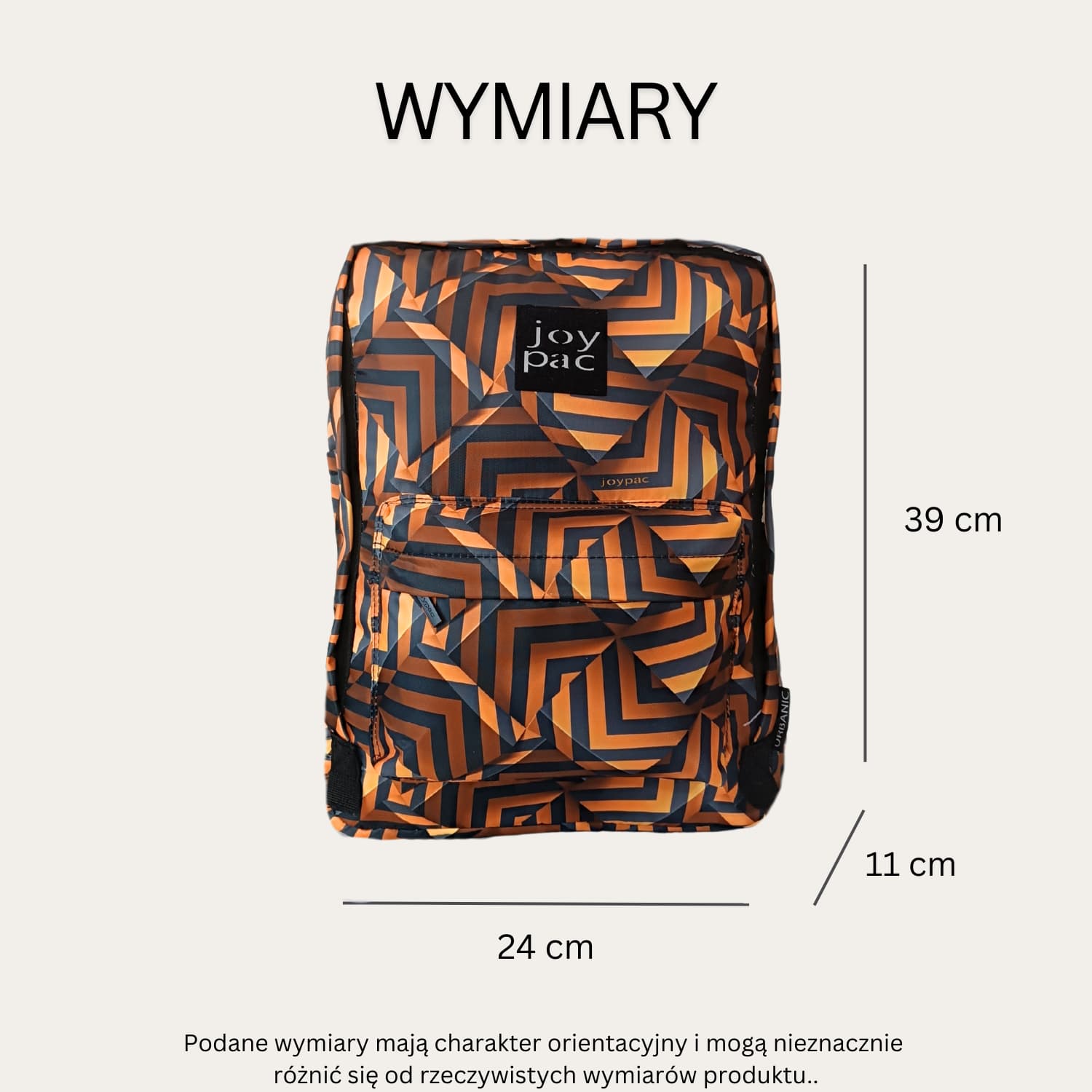 Plecak do samolotu, na laptopa 15.6’ JOYPAC Urbanic czarny złoty