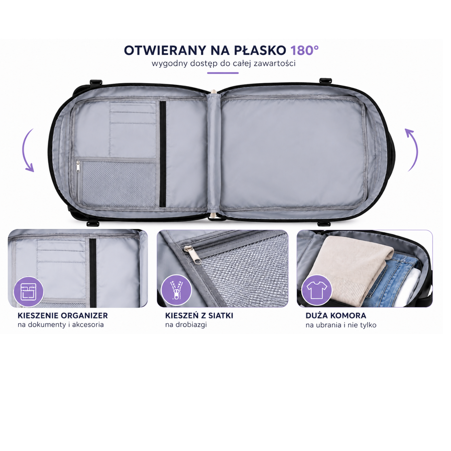 Plecak podróżny JOYPAC TRAVEL-ONE 40x30x20 bagaż podręczny do samolotu czarny