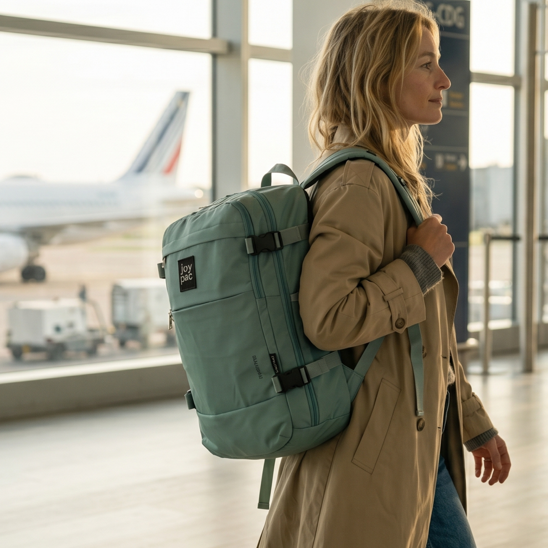 Plecak podróżny JOYPAC TRAVEL-ONE 40x30x20 bagaż podręczny do samolotu miętowy