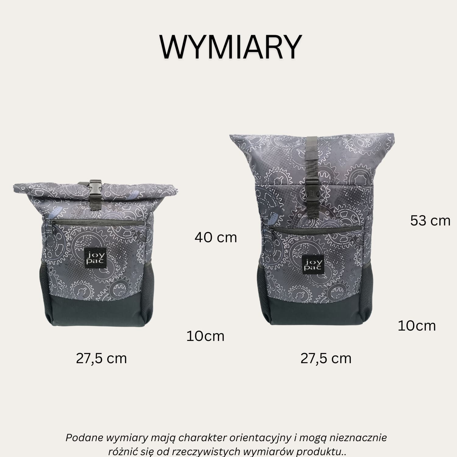 Plecak roll top wielofunkcyjny na laptopa JOYPAC Rollbag grafitowy