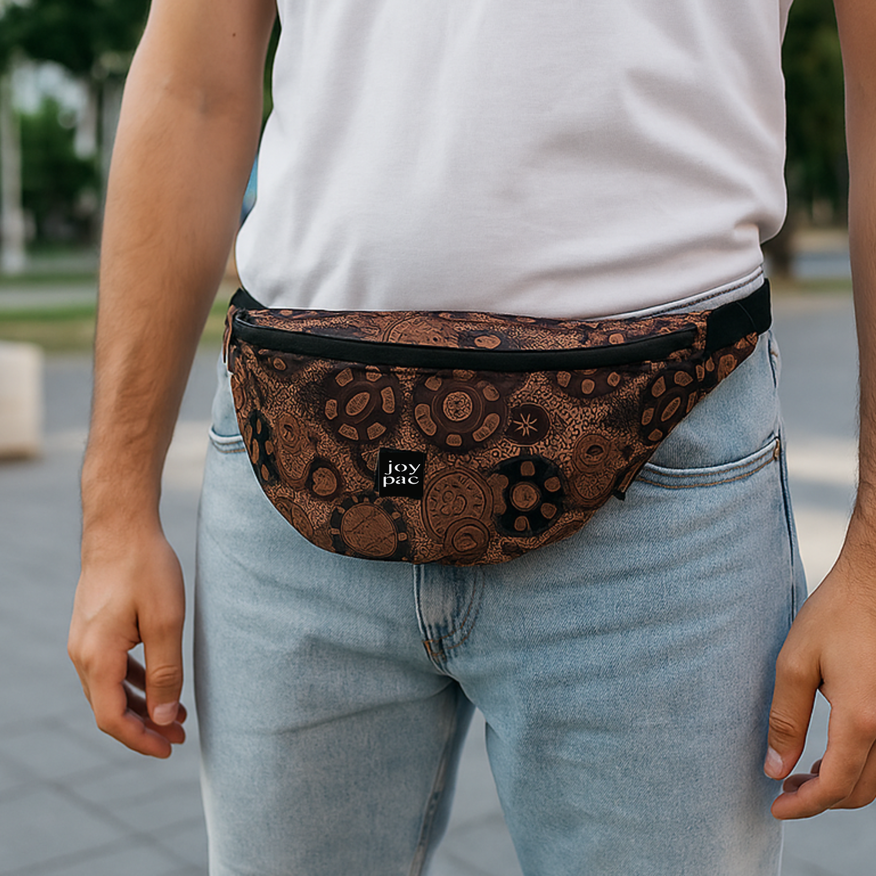 Nerka saszetka JOYPAC Crossme unisex, pojemna, brązowa