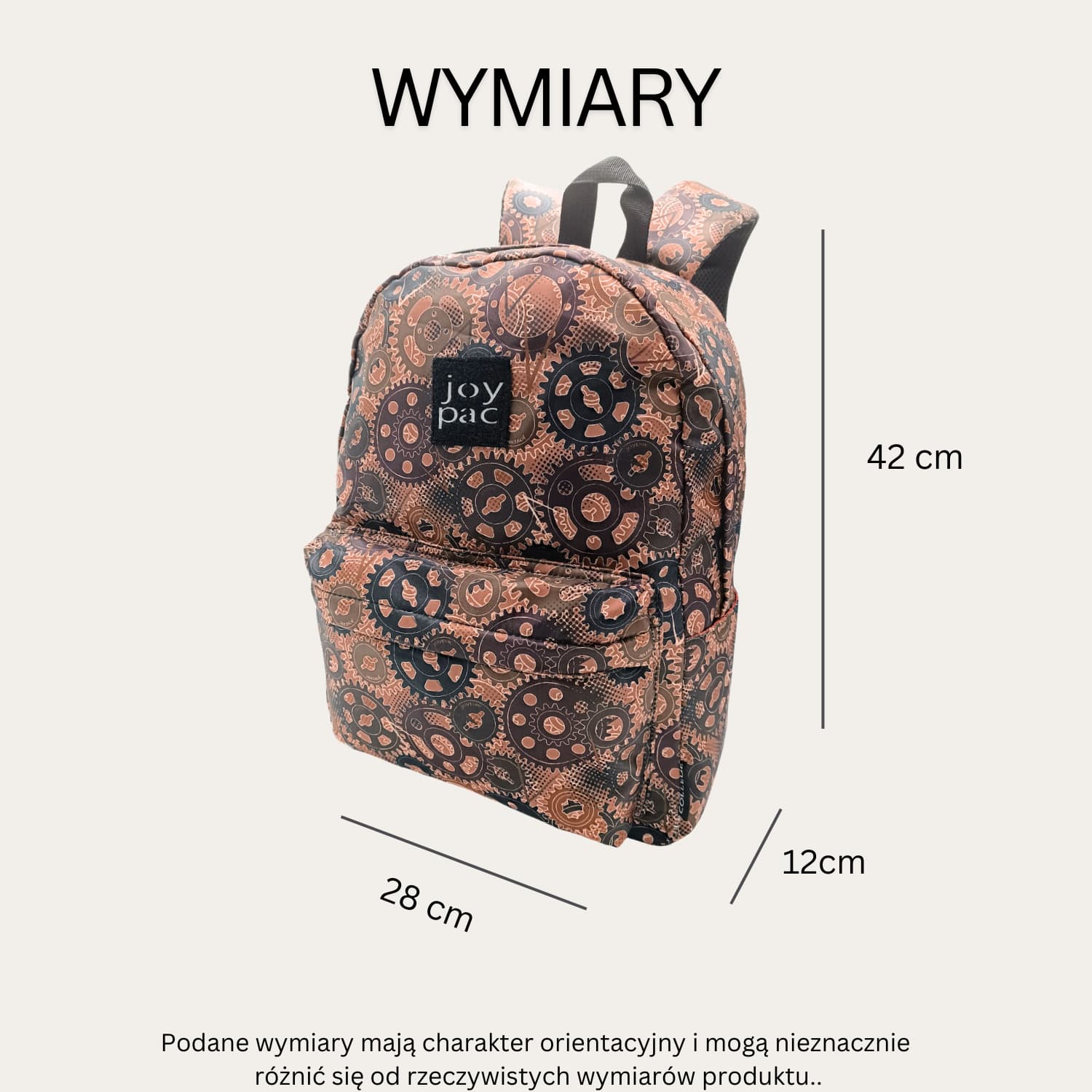 Plecak do samolotu na laptopa 15.6’ JOYPAC College brązowy