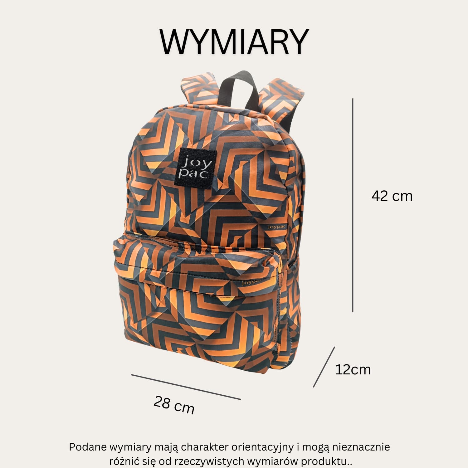 Plecak do samolotu na laptopa 15.6’ JOYPAC College czarno złoty